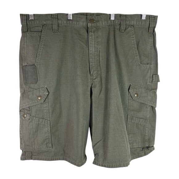 Carhartt Men's 42 Ripstop Cargo Shorts Army Green EUC Inseam 11" - Picture 1 of 14